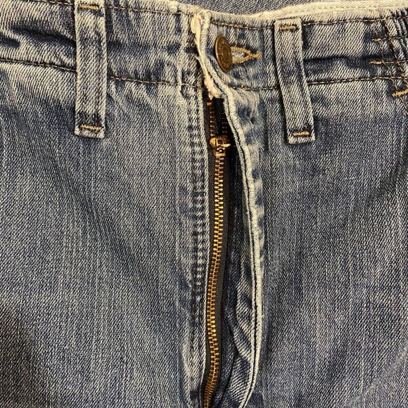 LEE Women Vintage Mom Jeans Size 12 Side Elastic At The Waist High Rise Y2K Blue - Picture 7 of 12